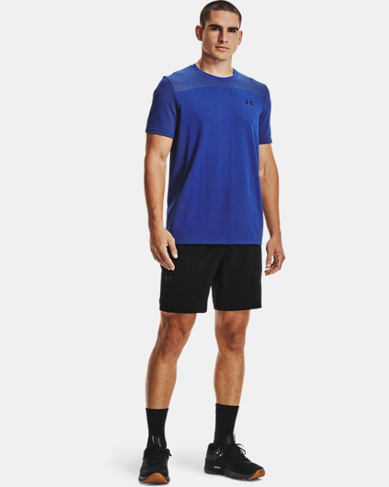 Men's UA Seamless Short Sleeve, Blue, pdpMainDesktop image number 2